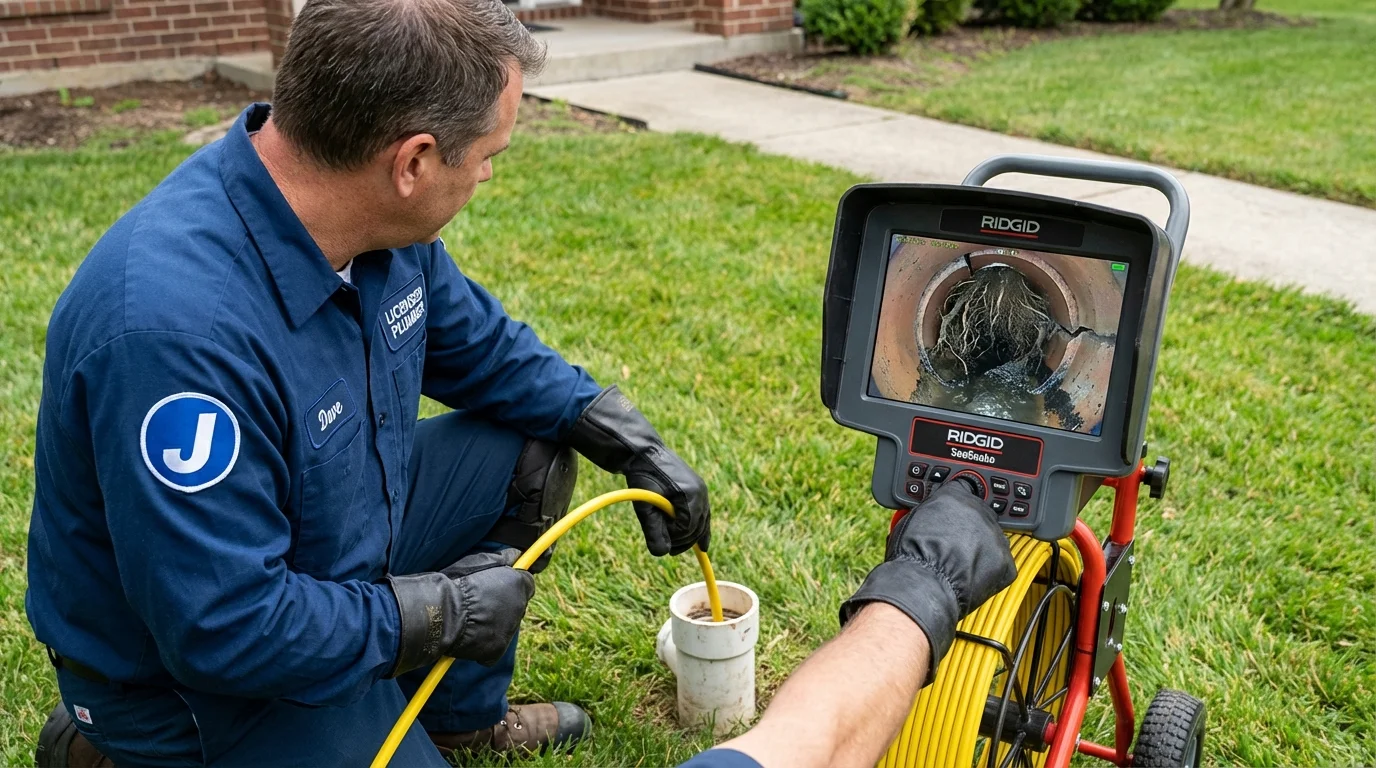 Sewer camera inspection being performed by Johns Plumbing LLC in Magalia